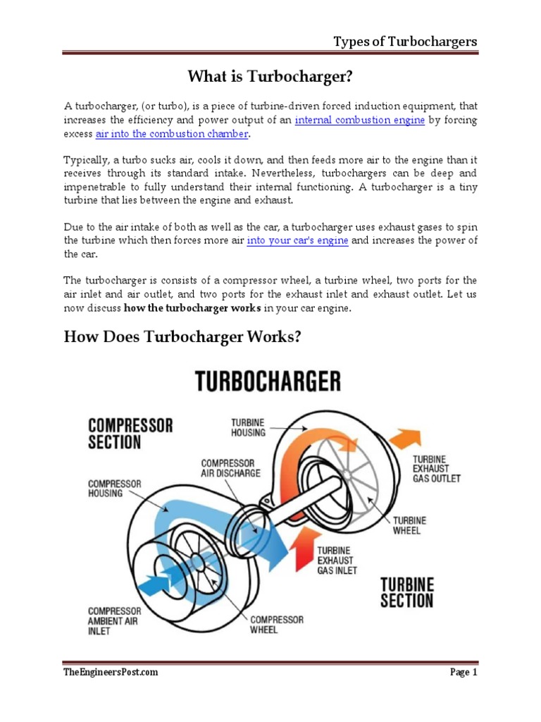 What Is Turbocharger PDF Turbocharger Engines