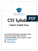 English-Essay-CSS-Syllabus