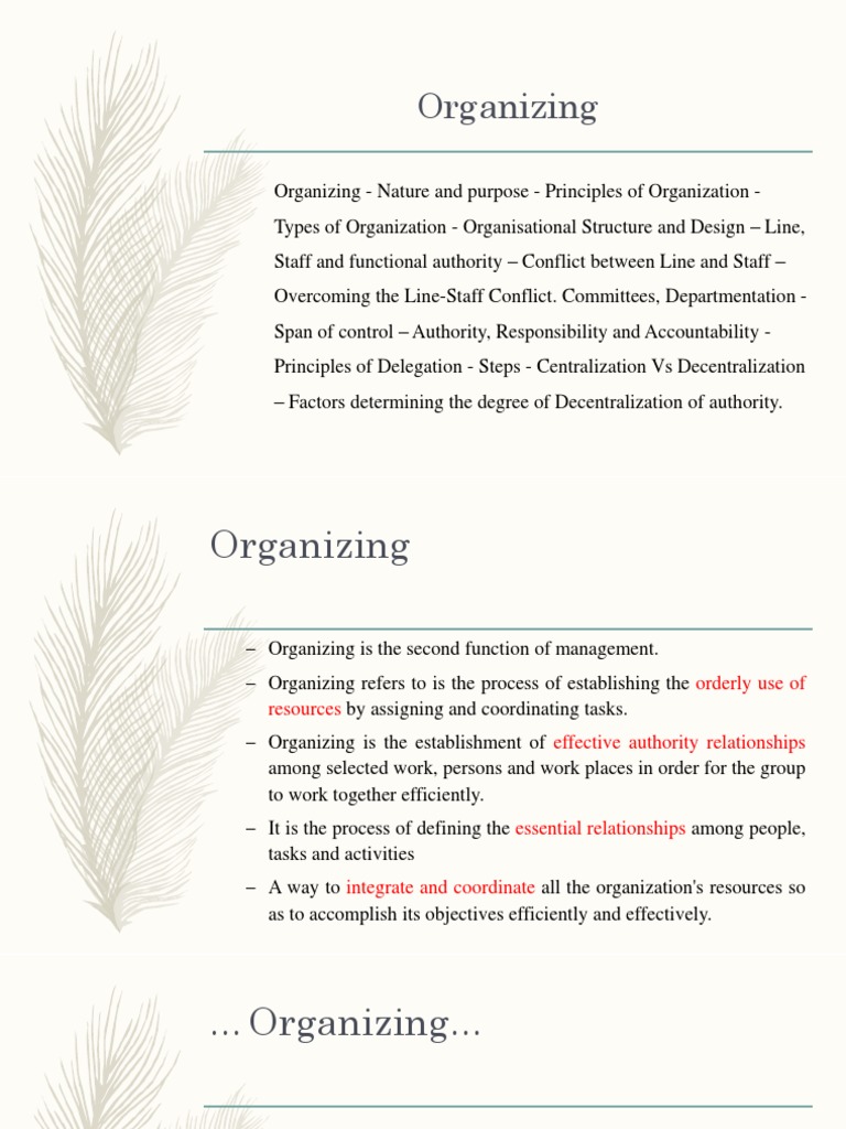 Unit 3 - Organizing | PDF | Organizational Structure | Goal