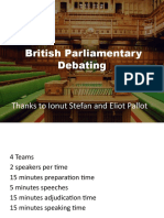 British Parliamentary Debating Rules