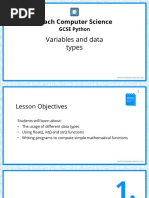 Lesson 1 - Variables and Data Types