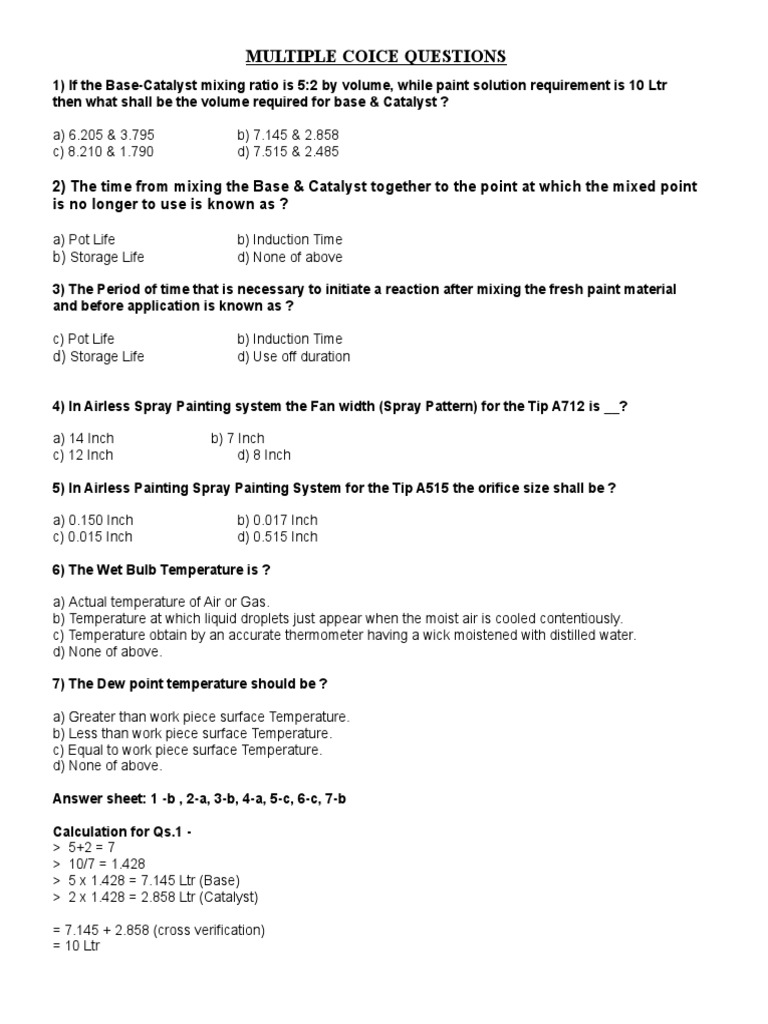 Paint MCQ | PDF