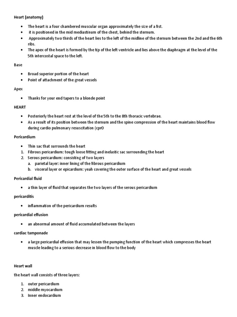 Heart Anatomy Guide Pdf Heart Valve Coronary Circulation
