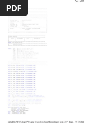 Export Invoice