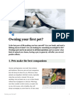 Owning Your First Pet