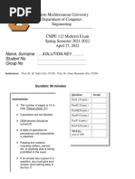 EMU CMPE EXAM Key - MT - 2122 - 2