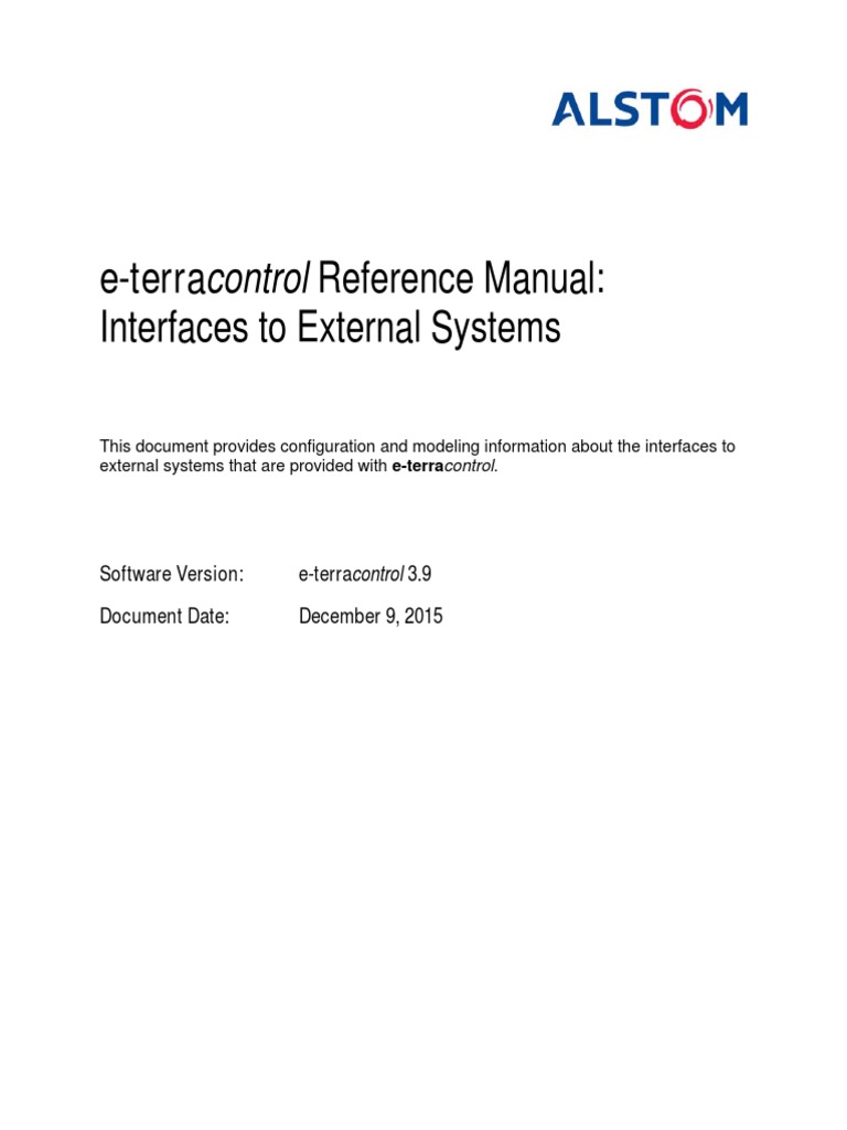 ETerracontrol 3.9 Reference Manual Interfaces To External Systems
