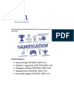 HUMAN RESOURCE MANAGEMENT REPORT ON Gamification