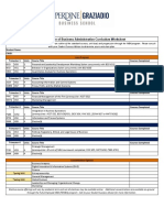 MBA Curriculum Worksheet Outline