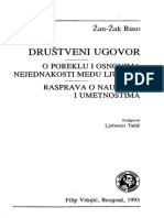 Žan Žak Ruso Društveni Ugovor OCR Sredjeno, Jednotrano