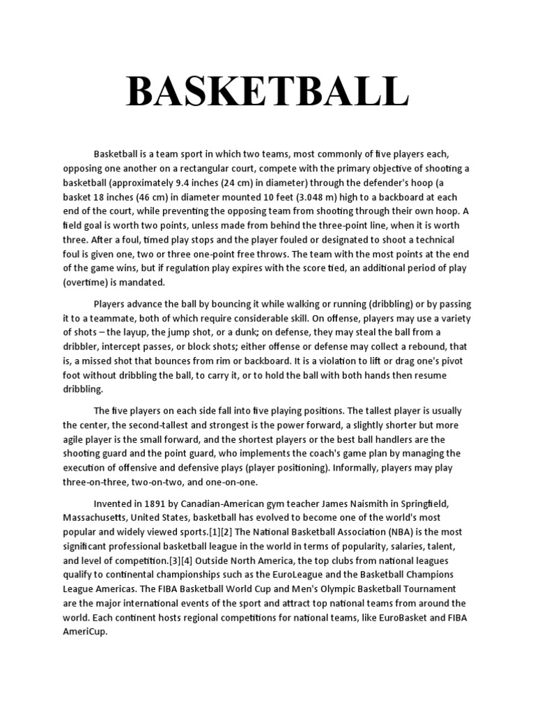 BASKETBALL | PDF | Ball Games | Sports