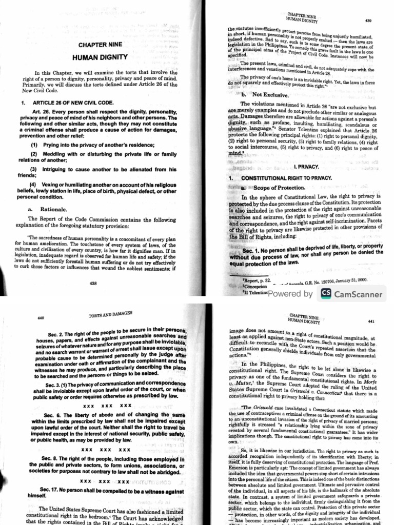 Chapter 9 and 10 Torts and Damages | PDF