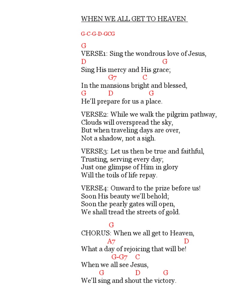1 when we all get to heaven pdf