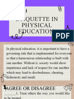 Etiquette in Physical Education
