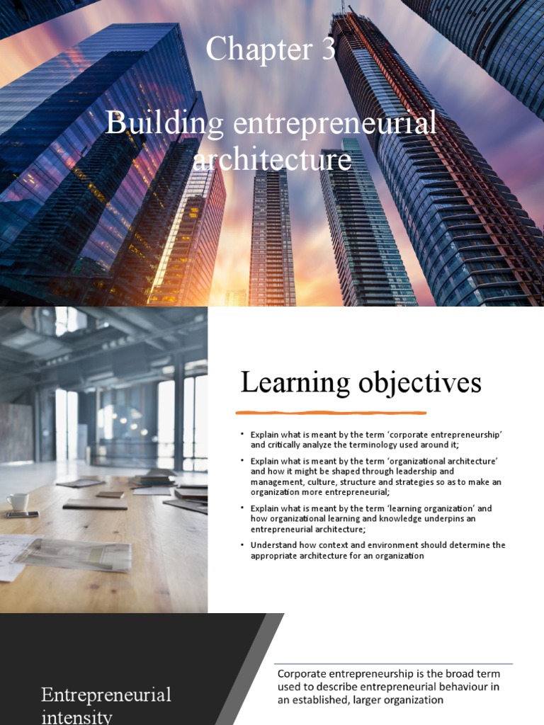Building Entrepreneurial Architecture | PDF | Entrepreneurship | Learning