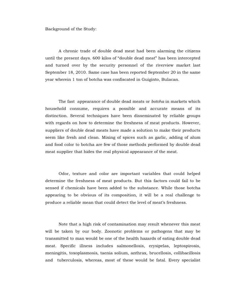 Background of The Study 1 | PDF