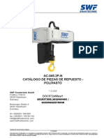 Catalogo Piezas de Repuesto Polipasto SIMA 2 Ton