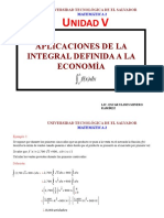 Aplicaciones de La Integral Definida A La Economía