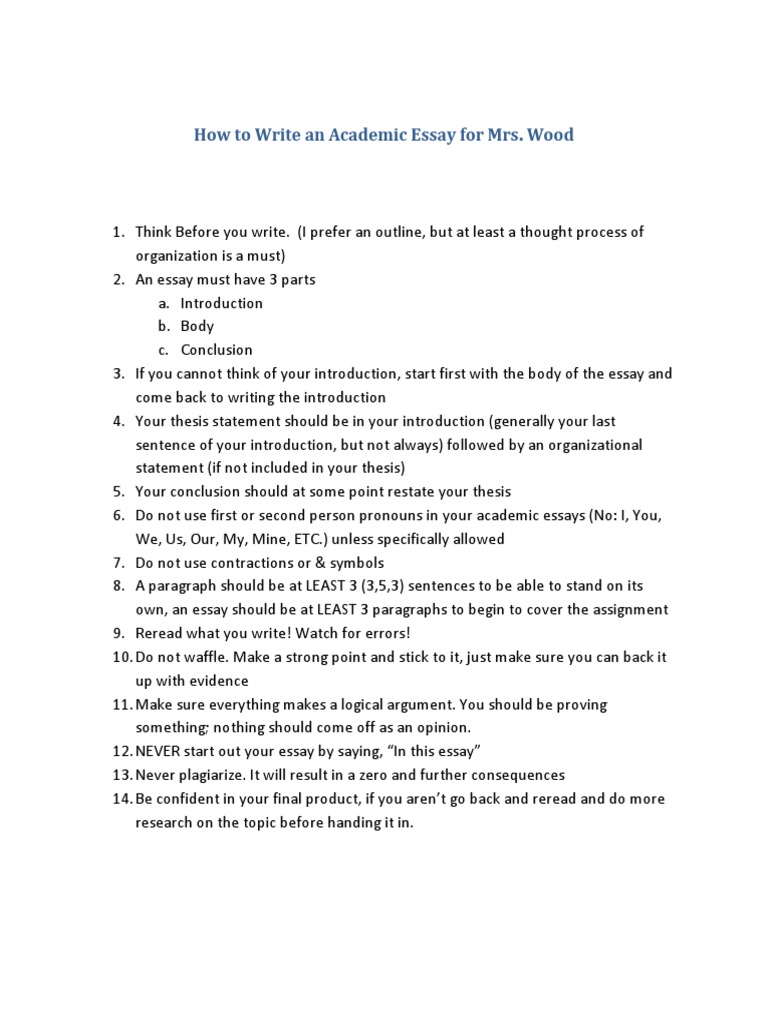 Academic Essay Writing Guide | PDF | Career & Growth | Language Arts ...