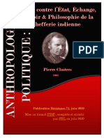 Echange Et Pouvoir Philosophie de La Chefferie Indienne de Pierre Clastres 1962 Version PDF Juin 2019