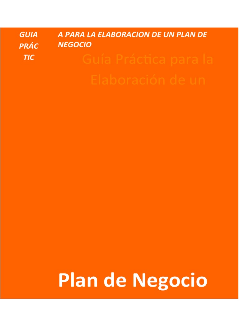 Guía para Elaborar un Plan de Negocio | PDF | Marketing | Iniciativa ...