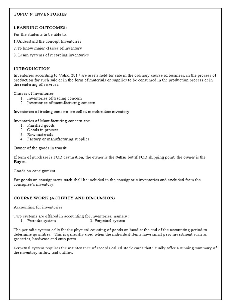 Inventories (Financial Accounting) | PDF | Inventory | Accounts Payable