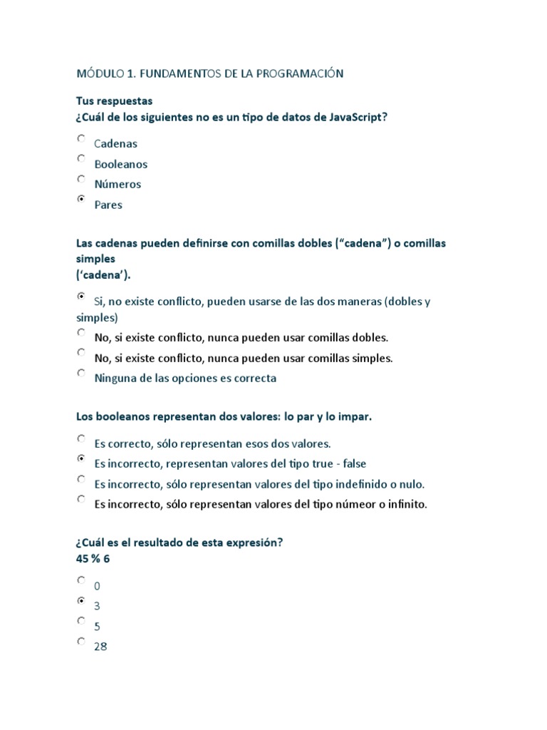 Fundamentos de Programación en JavaScript | PDF | Programa de ...