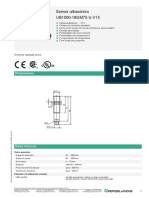 Sensor Ultrasonico Pepperl+fuchs UB1000-18GM75-U-V15 - Spa