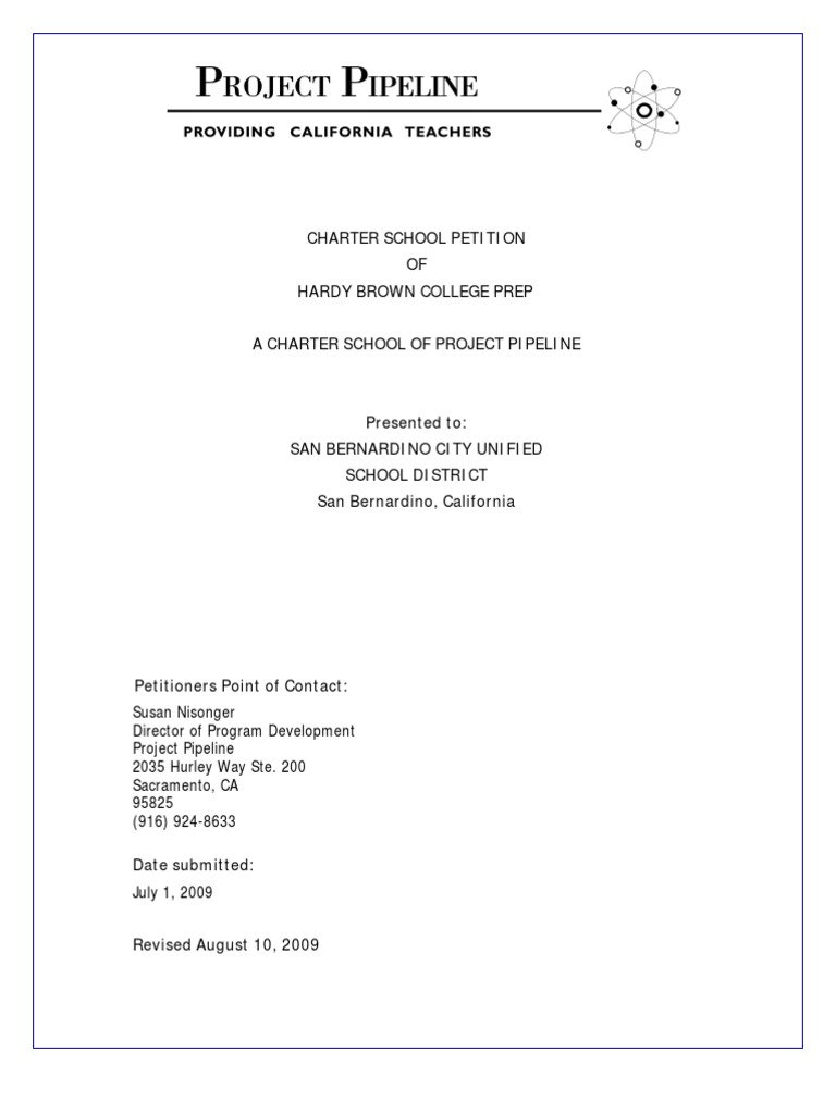 Hardy Brown College Prep Charter School Petition | PDF | Curriculum |  Differentiated Instruction
