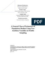 A General Class of Estimators of Population Median Using Two Auxiliary Variables in Double Sampling