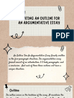 Creating An Outline For An Argumentative Essay