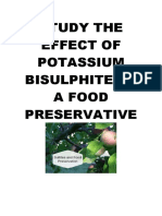 Effect of Potassium Bisulphite as a Food Preservative