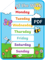 Days of The Week Display Poster A3
