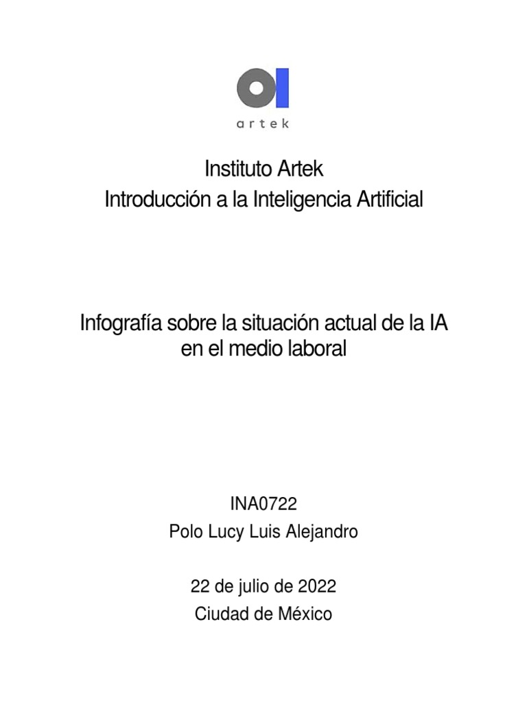 Impacto de la IA en el Trabajo Actual | PDF | Inteligencia artificial ...