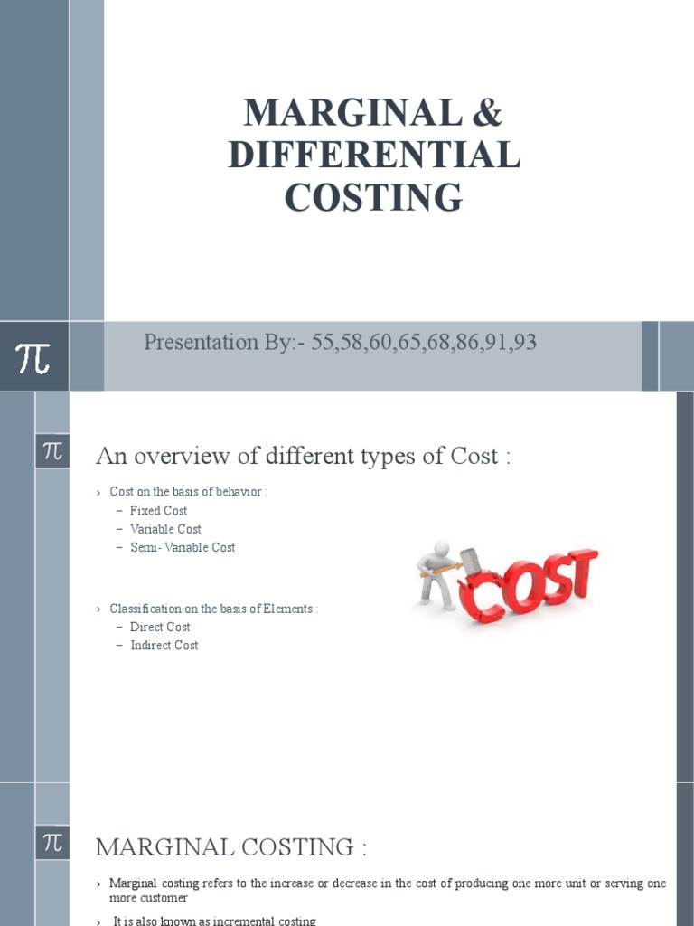 Marginal & Differential Costing PDF Management Accounting