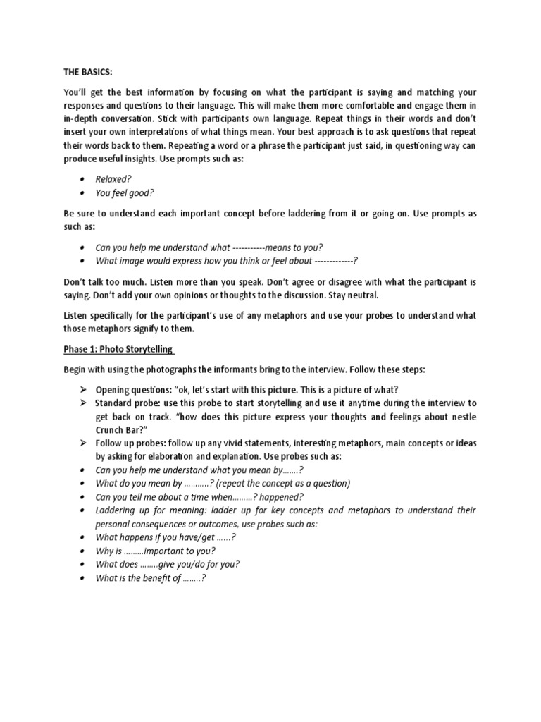 Engaging Interview Techniques | PDF | Thought | Odor