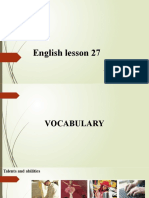 English Lesson 27