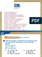Matrix Multiplication Inverses and Determinants (Teacher Resource)