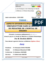 These:: Aspects Epidemiocliniques de La Drepanocytose Dans Le Service de Pediatrie de L'Hopital de Sikasso