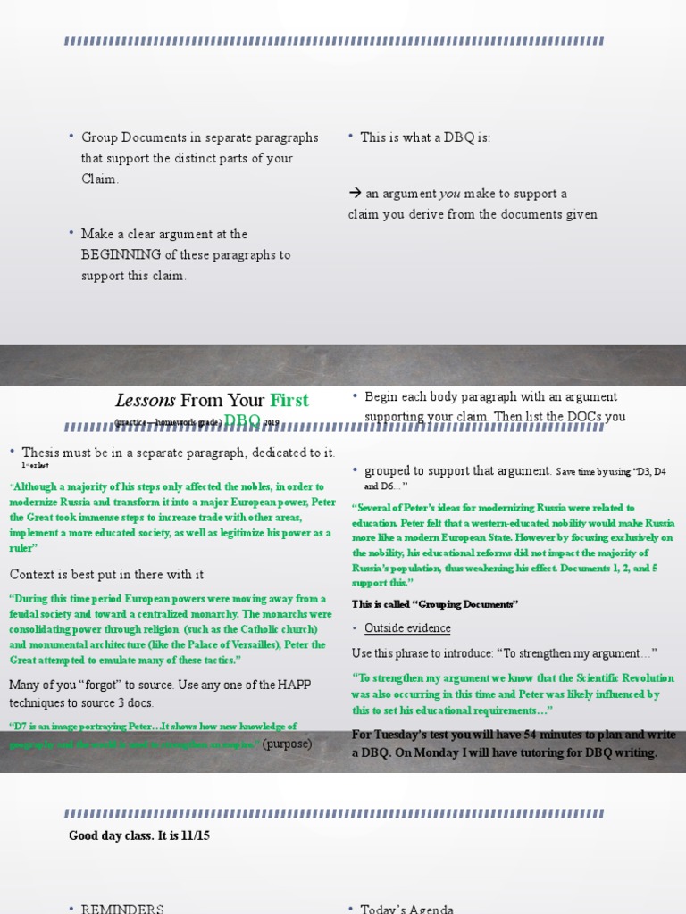 DBQ Writing Strategies for Success | PDF | Social Science | Travel