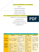 Metodos de Evaluacion de La Auditoria Recursos Humanos