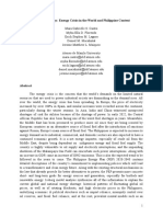 Expository Essay: Energy Crisis in The World and Philippine Context