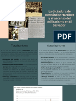 La Dictadura de Hernández Martínez y El Ascenso Del Militarismo en El Salvador