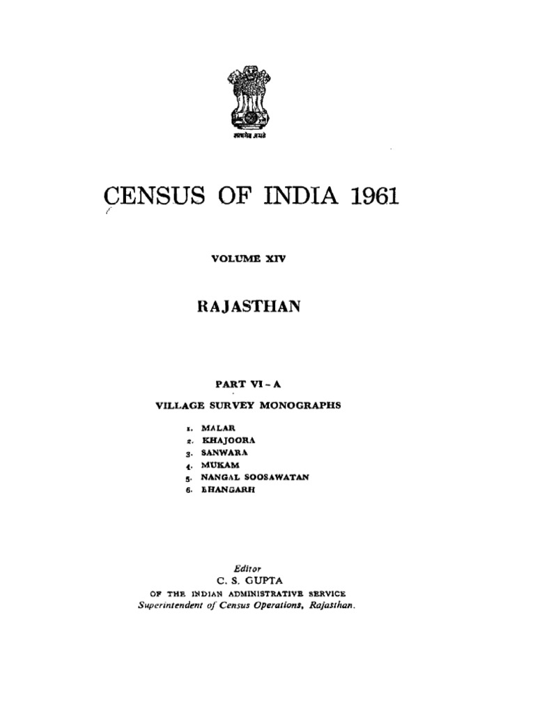 Census 1961 Pdf