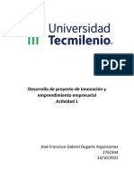 Desarrollo de Proyecto de Innovación y Emprendimiento Empresarial Actividad 1