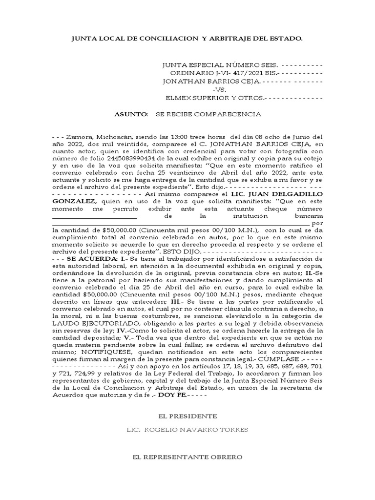 Ratificacion Jonathan Barrios 2 Pdf Gobierno