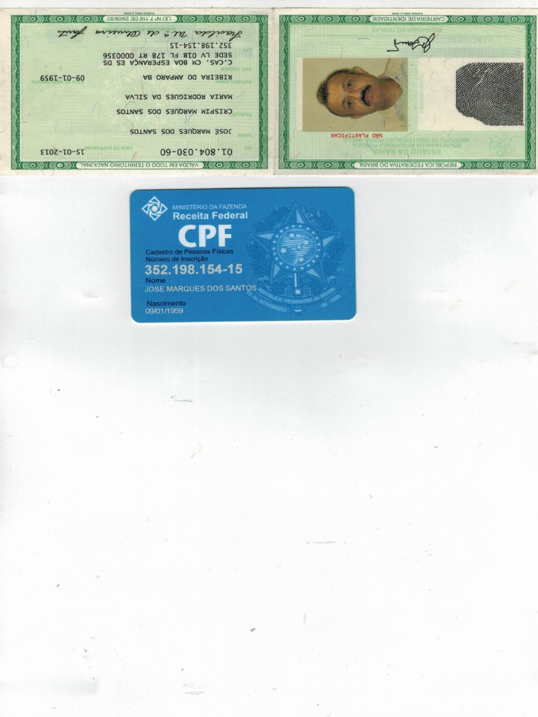 RG Novo e CPF | PDF
