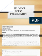 Outline of Topic Presentation