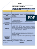 Evaluacion de Aprendizaje y Resultados Del Aprendizaje