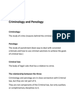 Criminology and Penology